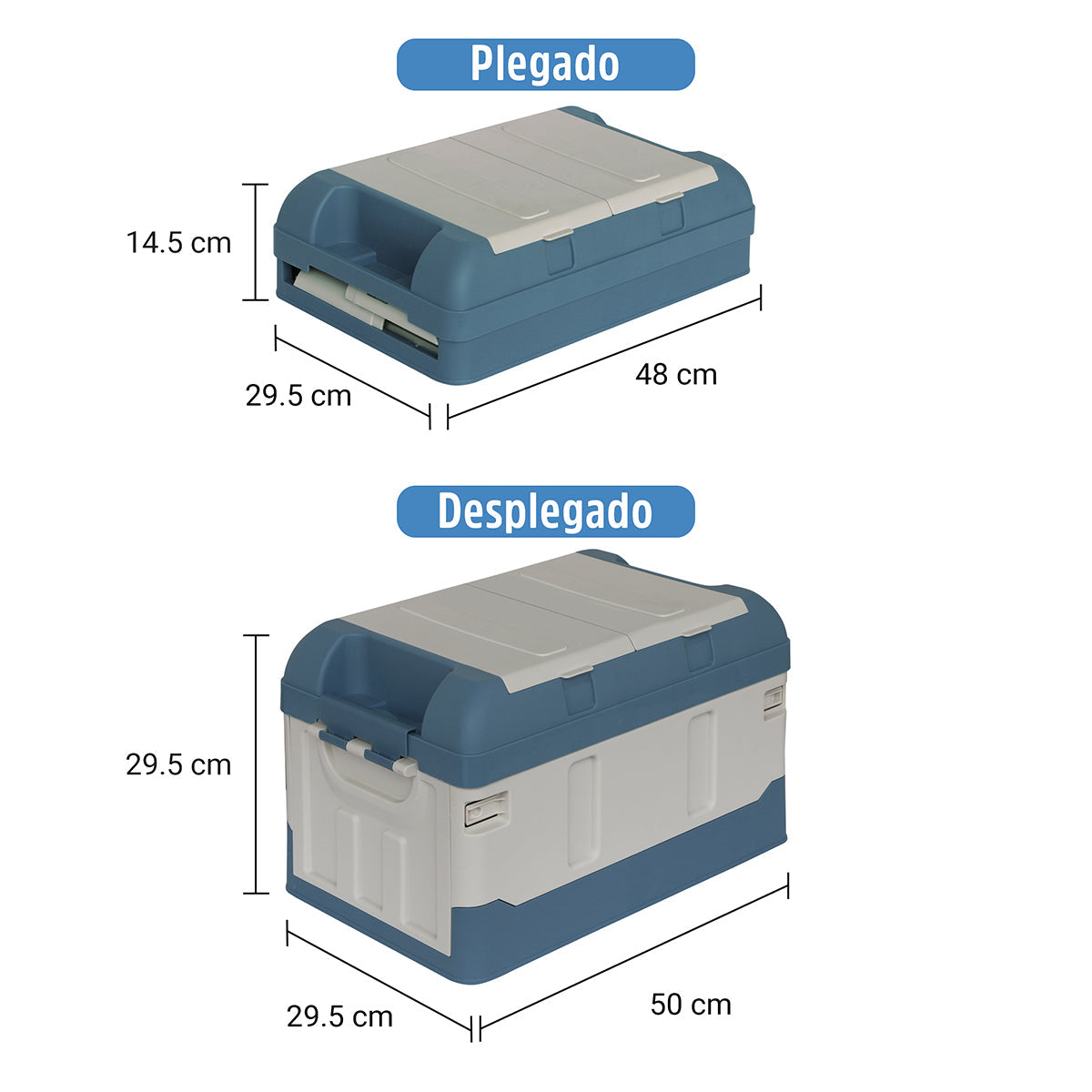 Caja de almacenamiento portátil y plegable