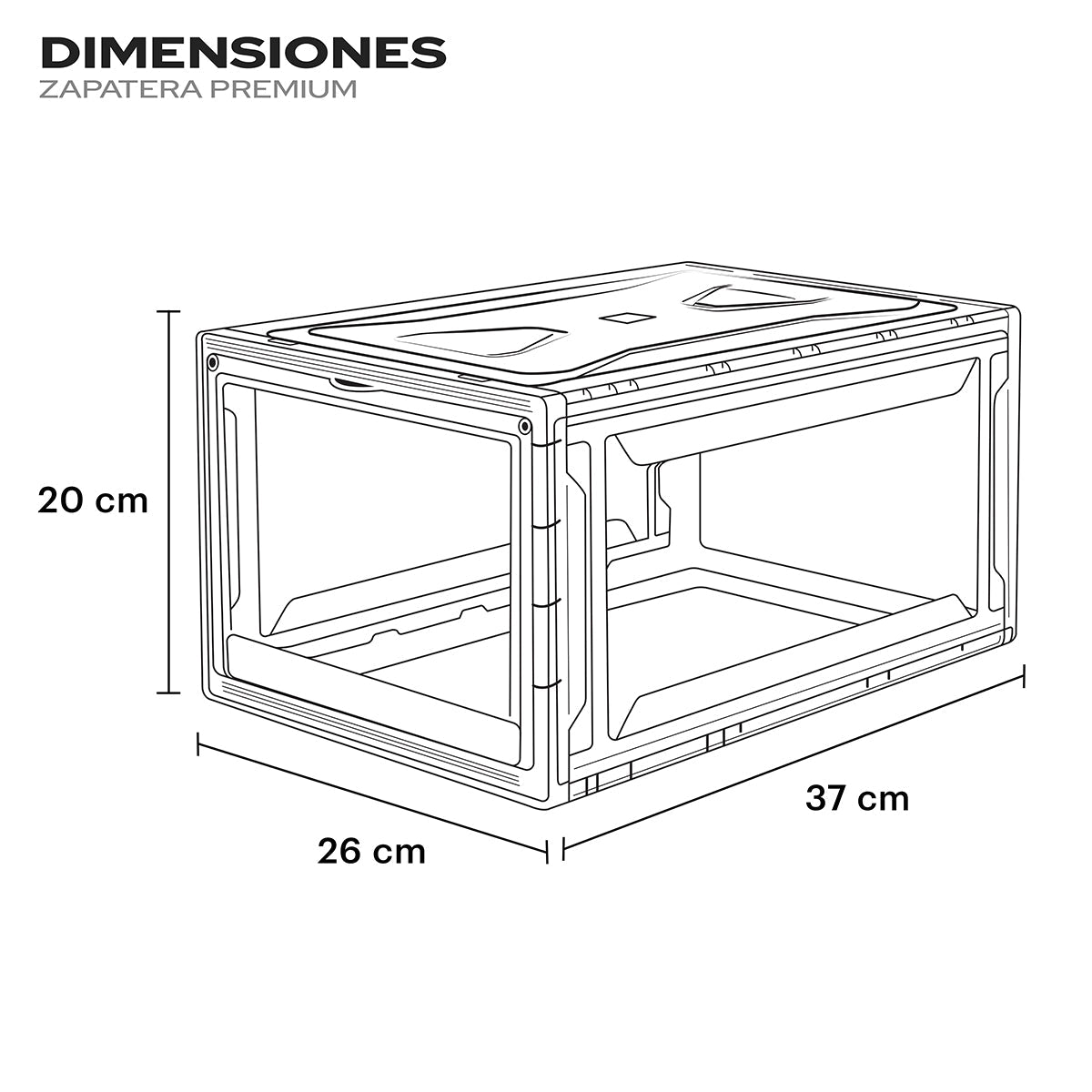 Sneakers Box  Premium Zapatera Alexa Set 4 piezas.